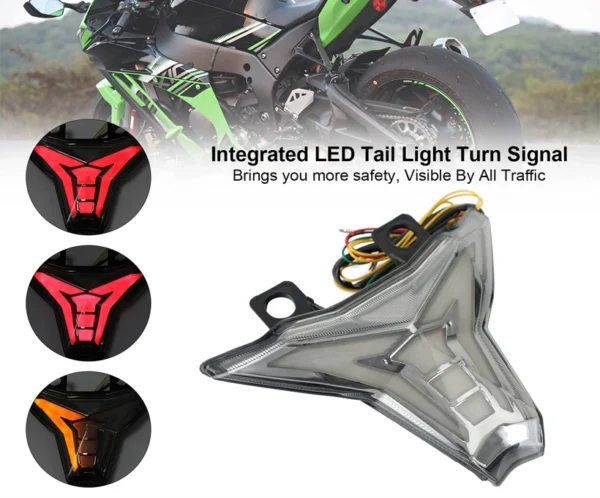 IM Racings Integrated Tail Light Turn Signal for KAWASAKI Ninja ZX6R ZX10R Z1000 2013-2026
