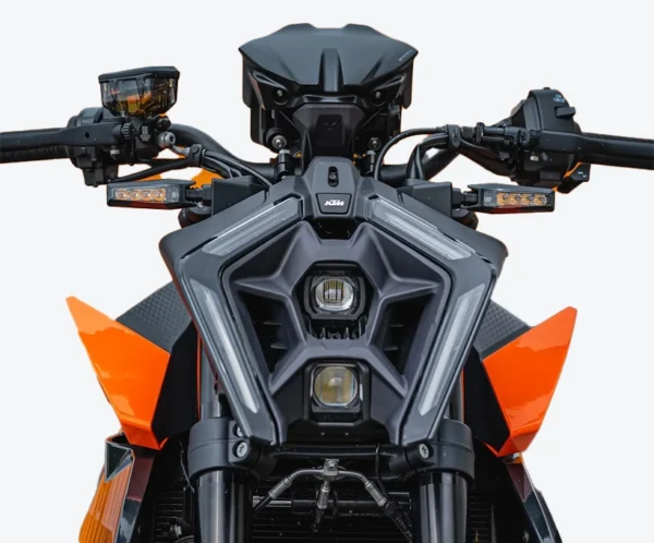 Super Duke 1390 Inspired LED Headlight for KTM Duke 125 / 200 / 250 / 390 – ABS Housing, RGB DRL, White & Yellow High Beam + Low Beam